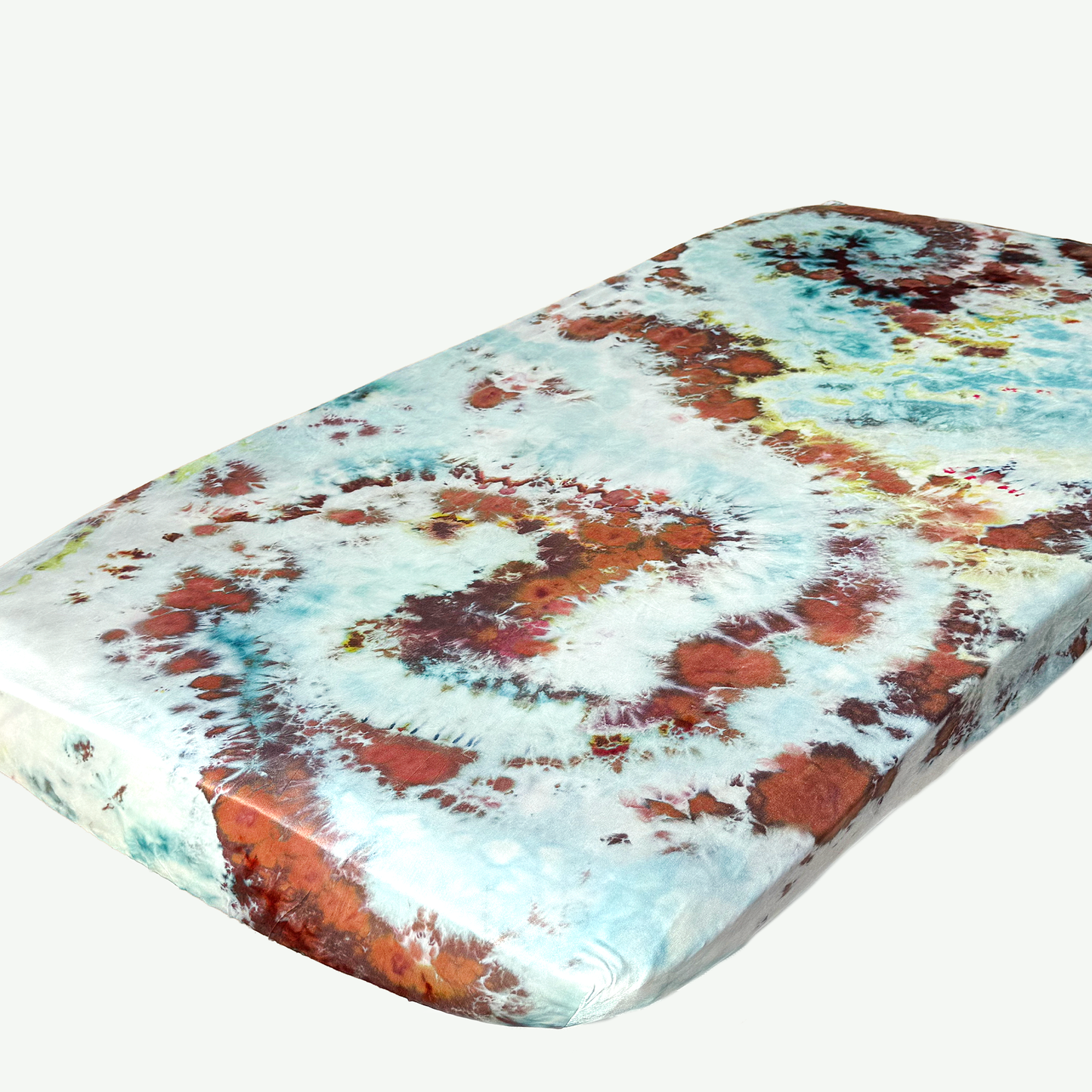 Ice Volcano — 19 Momme, 100% Mulberry Silk, Standard Crib Sheet