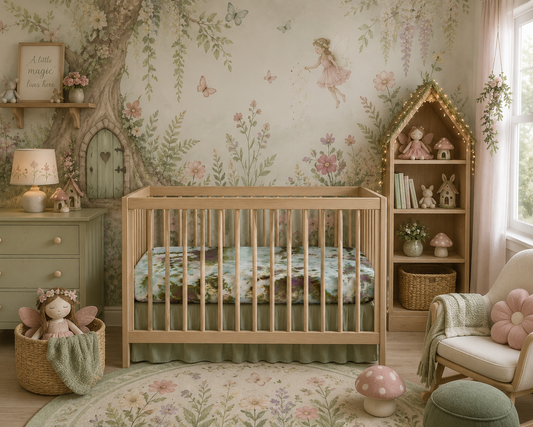 Blooming Garden  — 19 Momme, 100% Mulberry Silk, Standard Crib Sheet