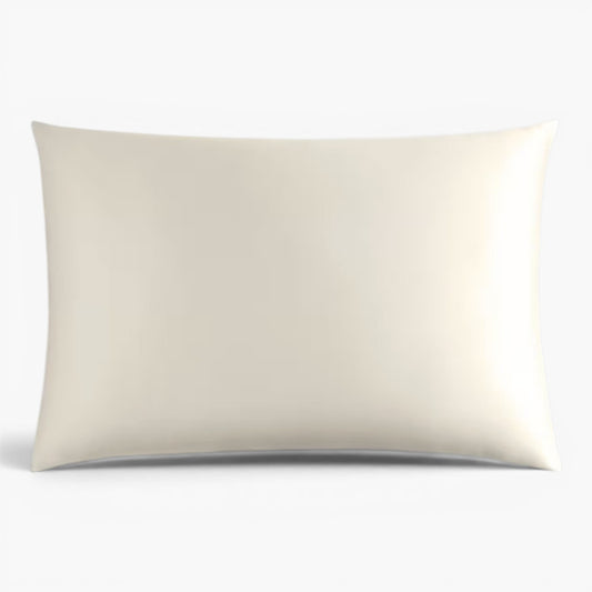 Milk Moon  — 25 Momme,  100% Mulberry Silk, Zipper Pillowcase