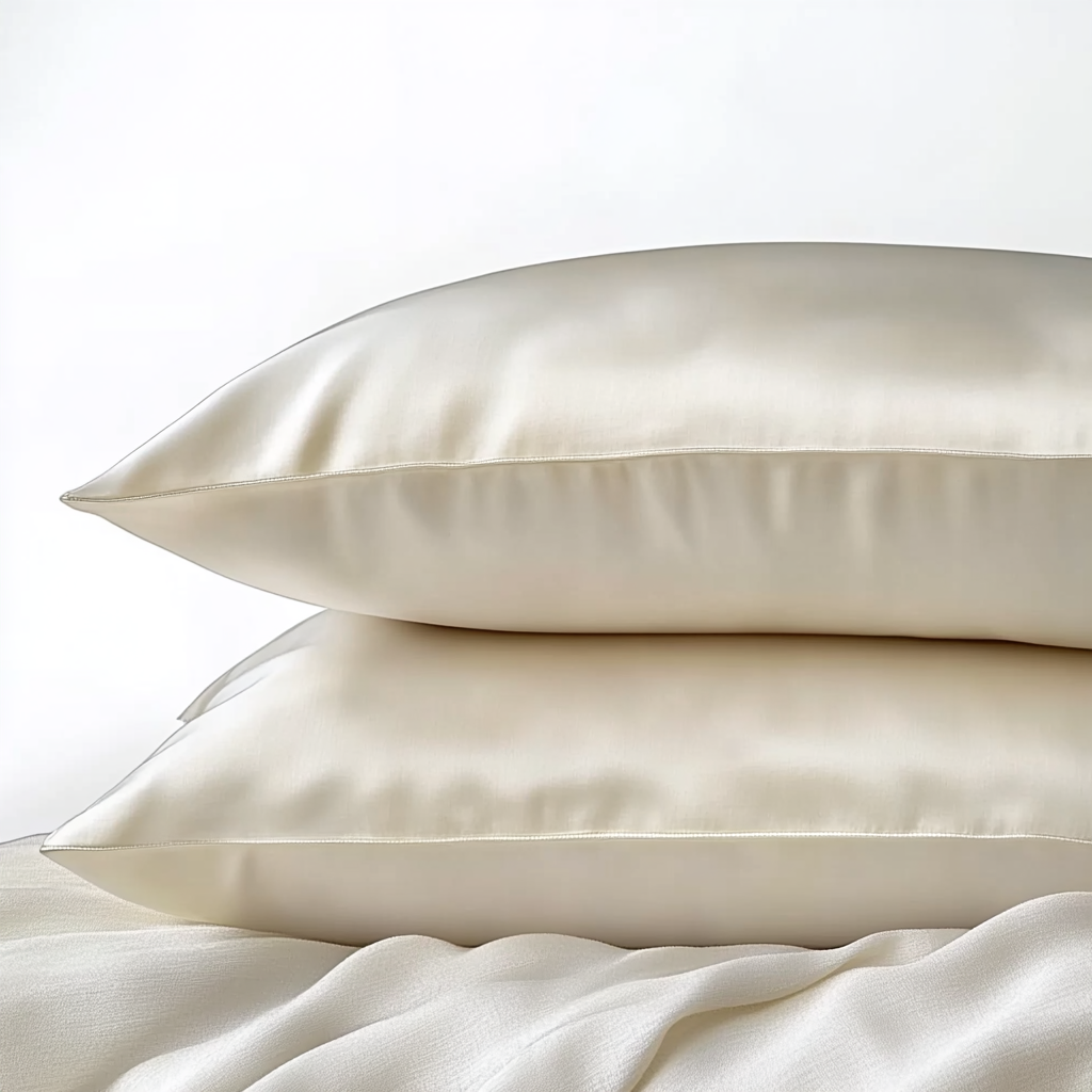 Milk Moon  — 25 Momme,  100% Mulberry Silk, Zipper Pillowcase